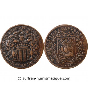 COMTE DE BEAUMONT, ACHILLE DE HARLAY - JETON CUIVRE 1672