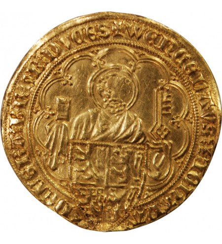 DUCHÉ DE BRABANT, JEANNE & WENCESLAS - PIETER D'OR 1380 / 1381