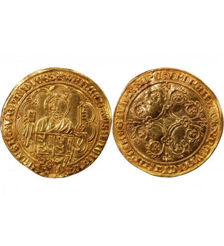 DUCHÉ DE BRABANT, JEANNE & WENCESLAS - PIETER D'OR 1380 / 1381