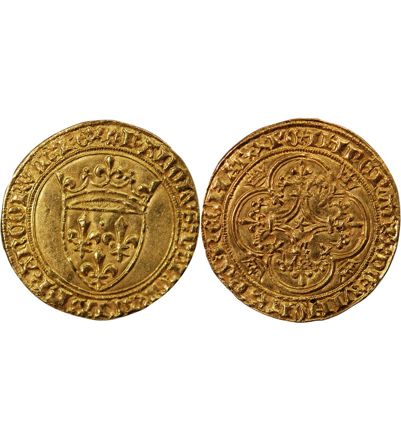 CHARLES VI LE FOU - ECU D'OR A LA COURONNE 1388