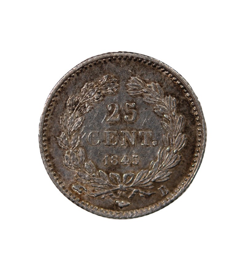 LOUIS PHILIPPE﻿ - 25 CENTIMES ARGENT 1845 B ROUEN
