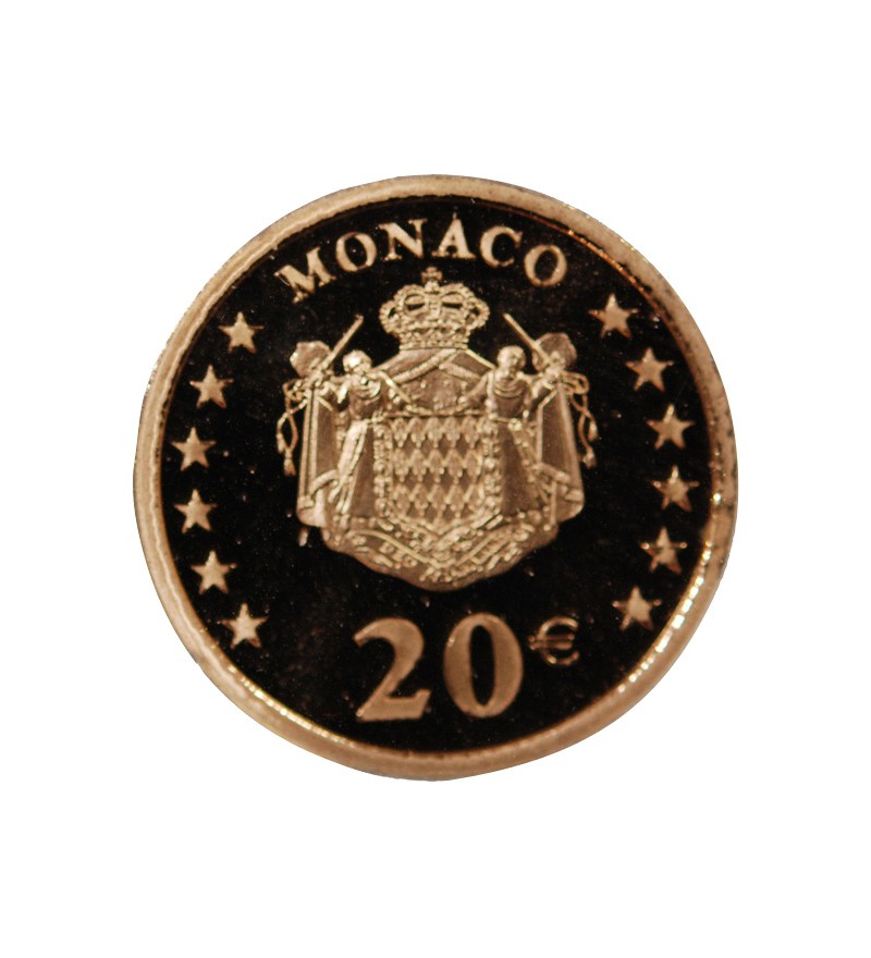 MONACO, RAINIER III - 20 EUROS OR 2002 BE