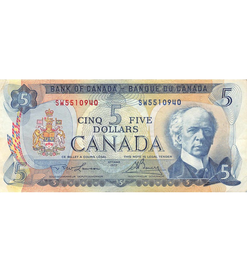 CANADA - 5 DOLLARS Lawson Bouey 1972