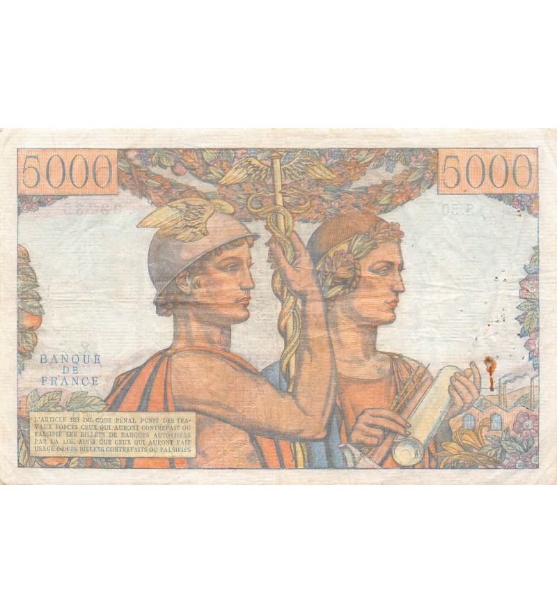 FRANCE, TERRE ET MER - 5000 FRANCS 05/04/1951 - SERIE S.50 - TB+