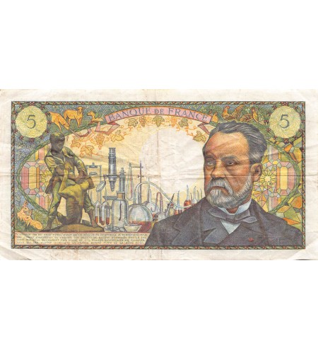 FRANCE, LOUIS PASTEUR - 5 FRANCS 01/09/1966 - SÉRIE O.27 - TB