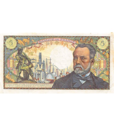 FRANCE, LOUIS PASTEUR - 5 FRANCS 05/06/1969 - SÉRIE G.106 - TTB