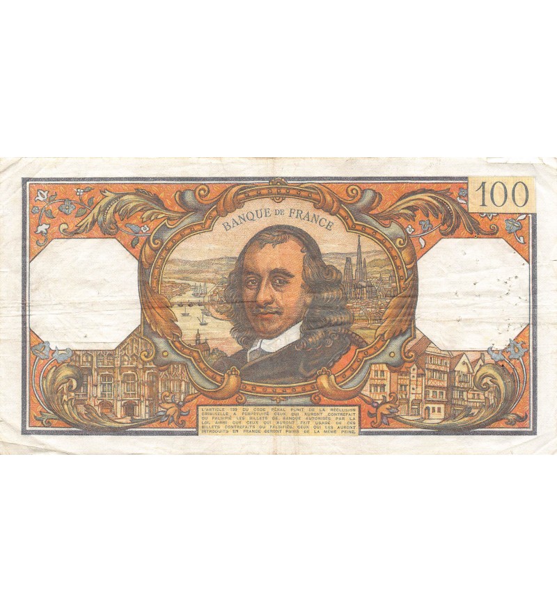 FRANCE, CORNEILLE - 100 FRANCS 02/05/1968 - SÉRIE Y.322 - TB+