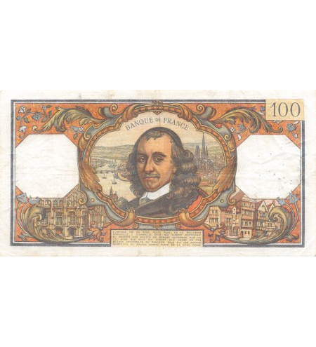 FRANCE, CORNEILLE - 100 FRANCS 03/04/1969 - SÉRIE R.396 - TTB