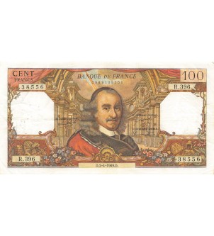 FRANCE, CORNEILLE - 100 FRANCS 03/04/1969 - SÉRIE R.396 - TTB 2