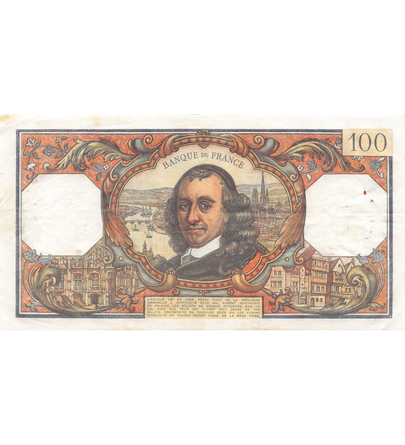 FRANCE, CORNEILLE - 100 FRANCS 05/10/1972 - SÉRIE V.674 - TTB