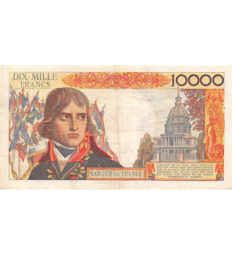 FRANCE - 100 NF / 10000 FRS SURCHARGE BONAPARTE 30.10.1958﻿﻿