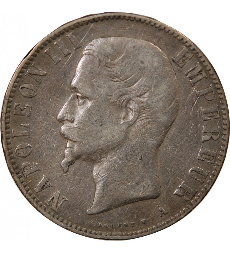 NAPOLEON III - 5 FRANCS ARGENT 1856 A PARIS