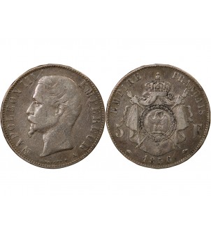 NAPOLEON III - 5 FRANCS ARGENT 1856 A PARIS 2