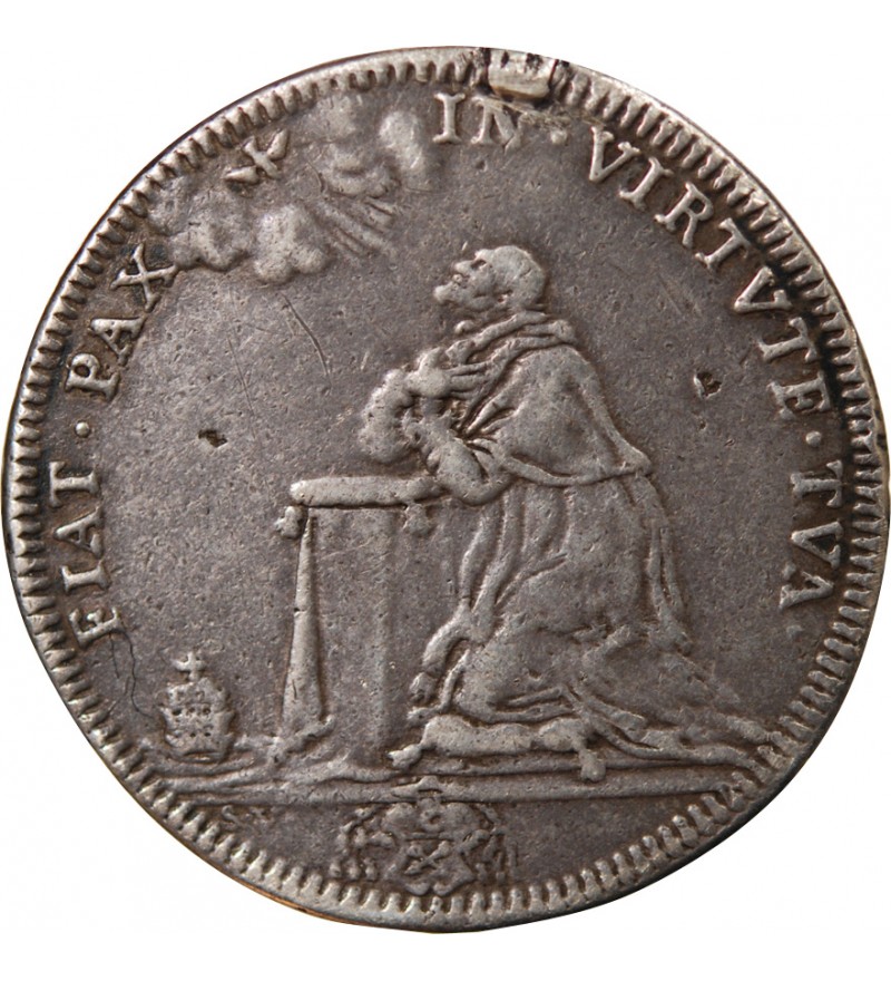 VATICAN, INNOCENT XII - 1/2 PIASTRE ARGENT 1691 / 1700 AN VI