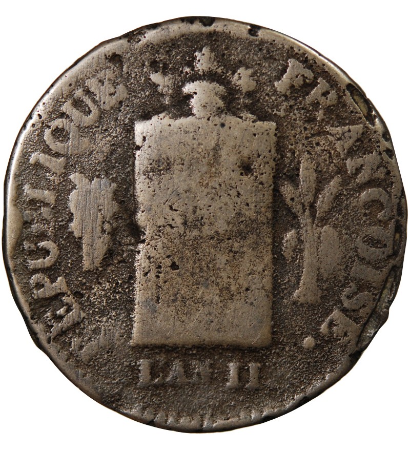 REVOLUTION FRANCAISE, CONVENTION - 2 SOLS A LA BALANCE 1793 B STRASBOURG