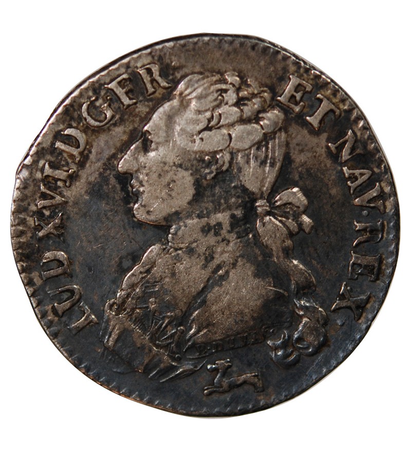 LOUIS XVI - 1/5 ECU ARGENT AUX BRANCHES D'OLIVIER 1786 R ORLEANS