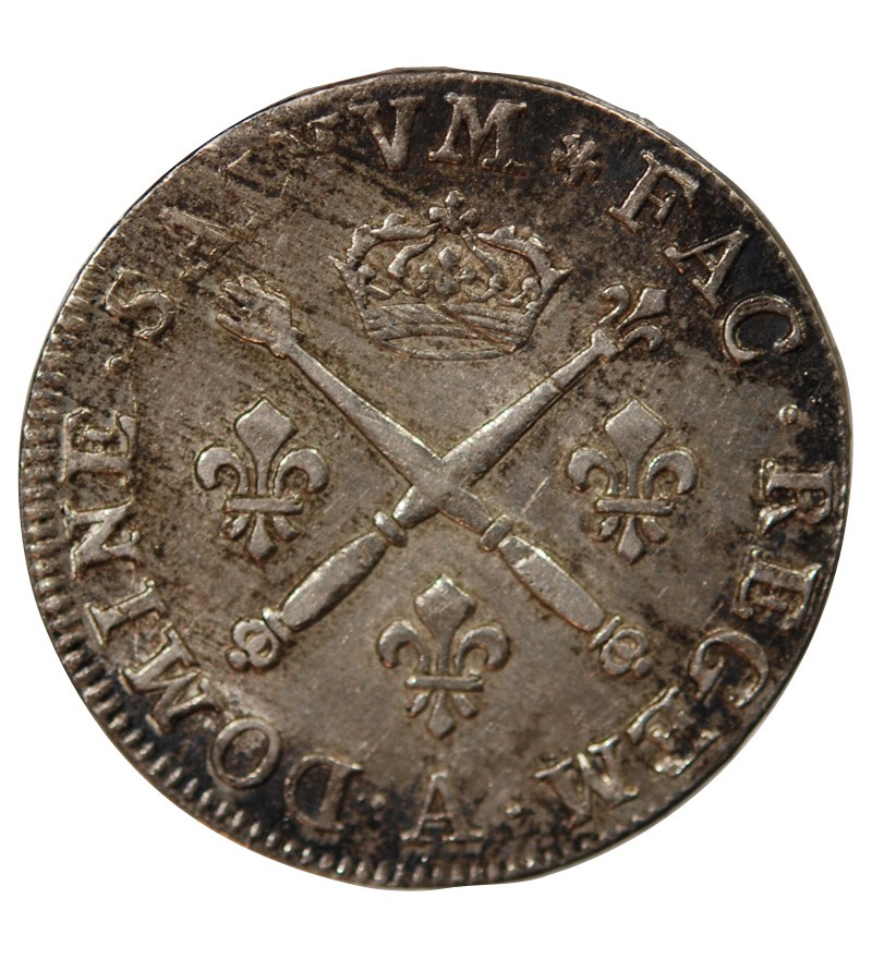 LOUIS XIV﻿ - 20 SOLS ARGENT AUX INSIGNES 1708 A PARIS