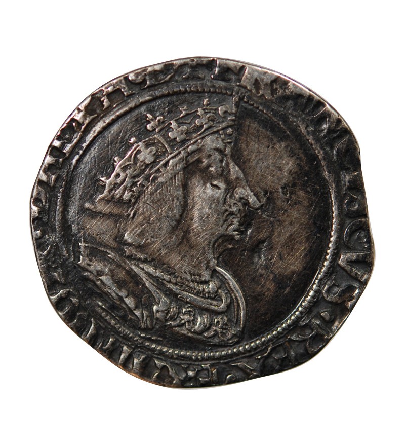 FRANCOIS Ier ﻿﻿- 1/2 TESTON ARGENT DU DAUPHINÉ 1533 / 1538
