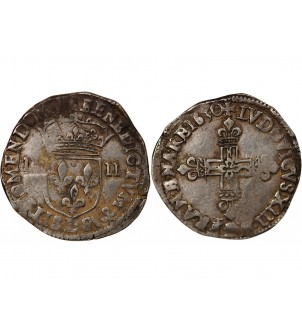 LOUIS XIII - 1/4 ECU ARGENT 1630 L BAYONNE 2