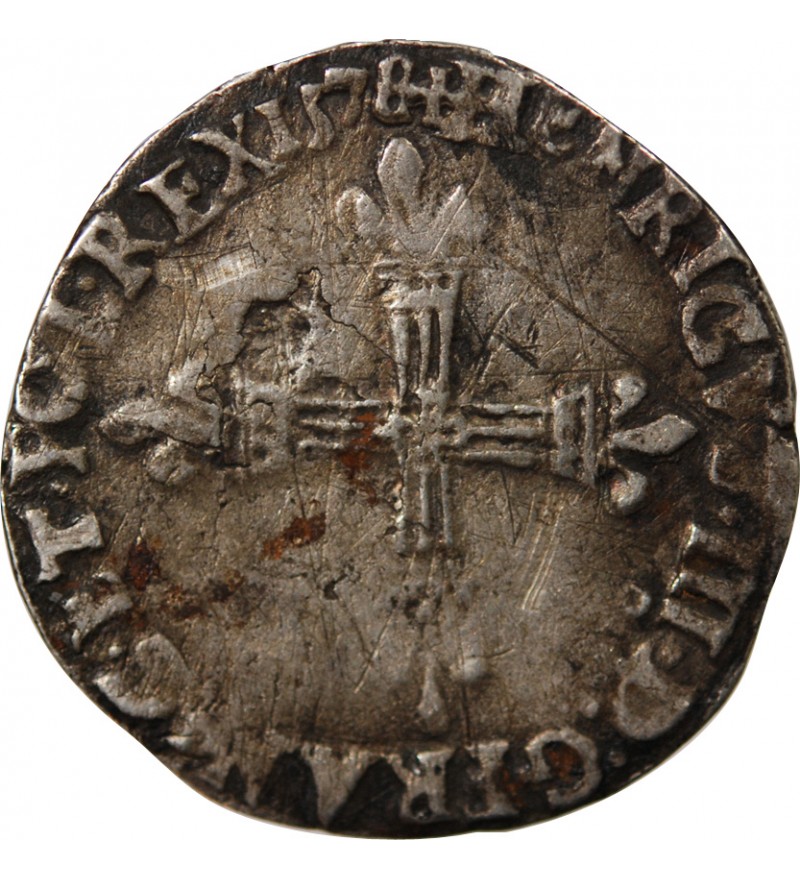 Henri III 01-avr ecu Argent 1578 9 Rennes