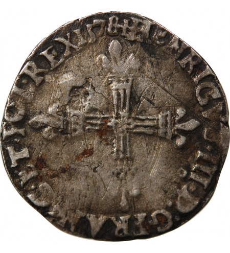 Henri III 01-avr ecu Argent 1578 9 Rennes