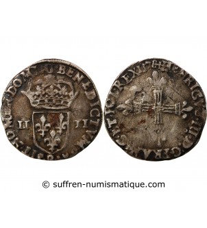Henri III 01-avr ecu Argent 1578 9 Rennes