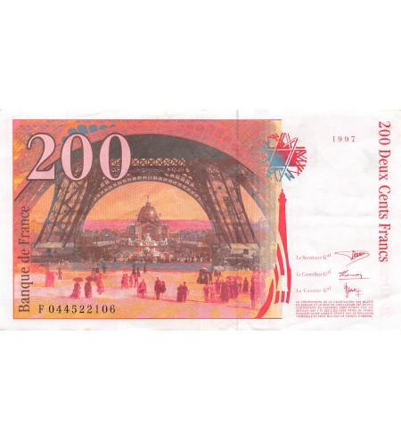 FRANCE, GUSTAVE EIFFEL - 200 FRANCS 1997 - Série F.044522106 - PTTB