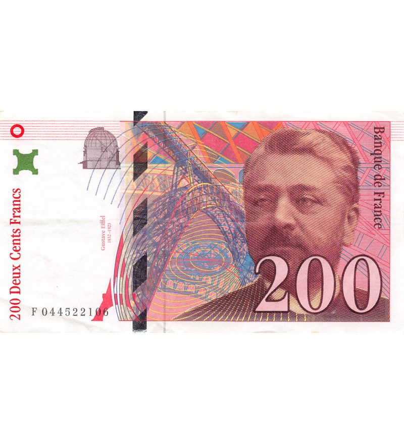 FRANCE, GUSTAVE EIFFEL - 200 FRANCS 1997 - Série F.044522106 - PTTB