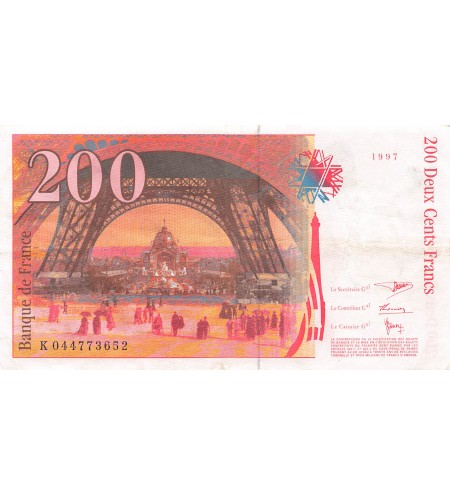 FRANCE, GUSTAVE EIFFEL - 200 FRANCS 1997 - Série K.044773652 - PTTB