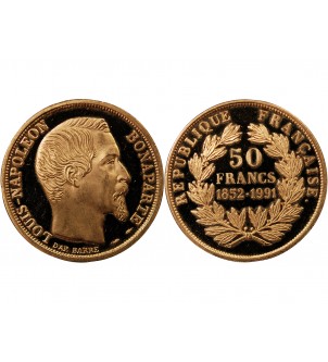 LOUIS-NAPOLEON BONAPARTE - 50 FRANCS OR 1852 / 1991 2