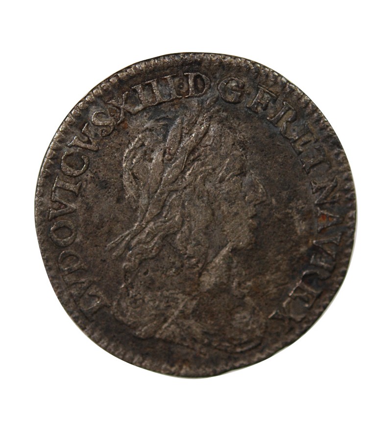 LOUIS XIII - 1/12 ECU ARGENT 1643 A PARIS point