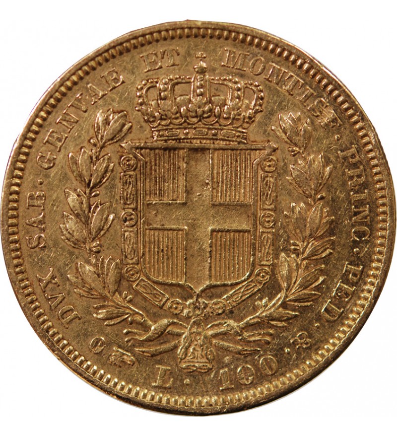 ITALIE, SARDAIGNE, CHARLES ALBERT - 100 LIRE OR 1834 TURIN