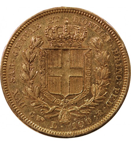 ITALIE, SARDAIGNE, CHARLES ALBERT - 100 LIRE OR 1834 TURIN