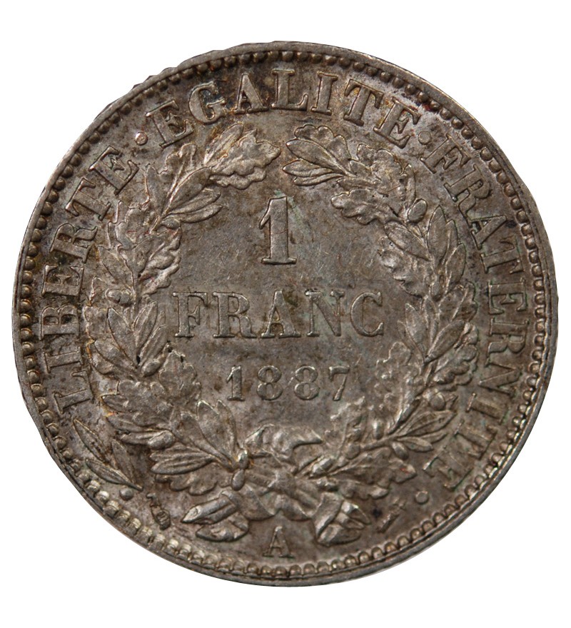 CERES ﻿- 1 FRANC ARGENT 1887 A PARIS