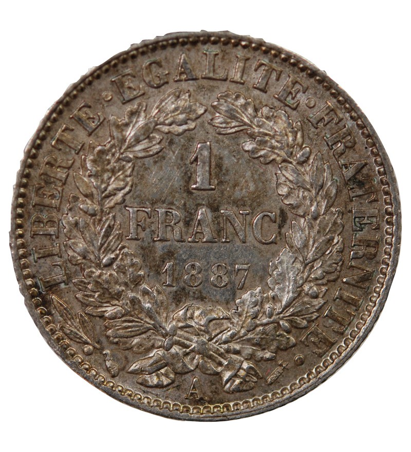 CERES ﻿- 1 FRANC ARGENT 1887 A PARIS