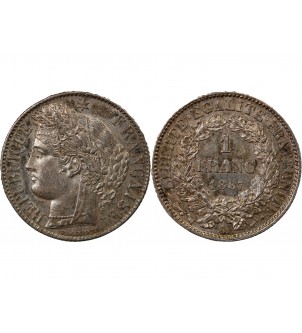CERES ﻿- 1 FRANC ARGENT 1887 A PARIS 2