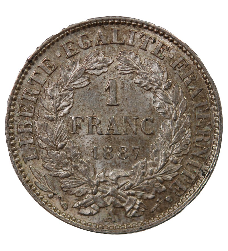 CERES ﻿- 1 FRANC ARGENT 1887 A PARIS