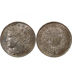 CERES ﻿- 1 FRANC ARGENT 1887 A PARIS 2