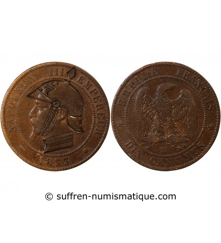 NAPOLEON III, SEDAN - MODULE SATIRIQUE DE 10 CENTIMES