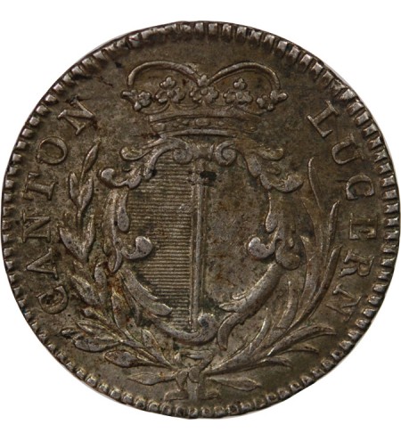 SUISSE, CANTON DE LUCERNE - 5 BATZEN ARGENT 1810