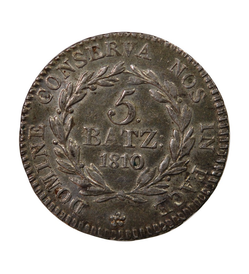 SUISSE, CANTON DE LUCERNE - 5 BATZEN ARGENT 1810