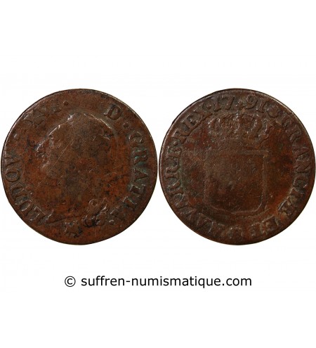 LOUIS XVI - SOL A L'ECU 1791 B ROUEN