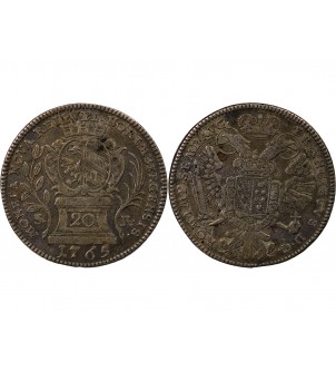 ALLEMAGNE, NUREMBERG, FRANCOIS Ier - 20 KREUZER ARGENT 1765 SR 2