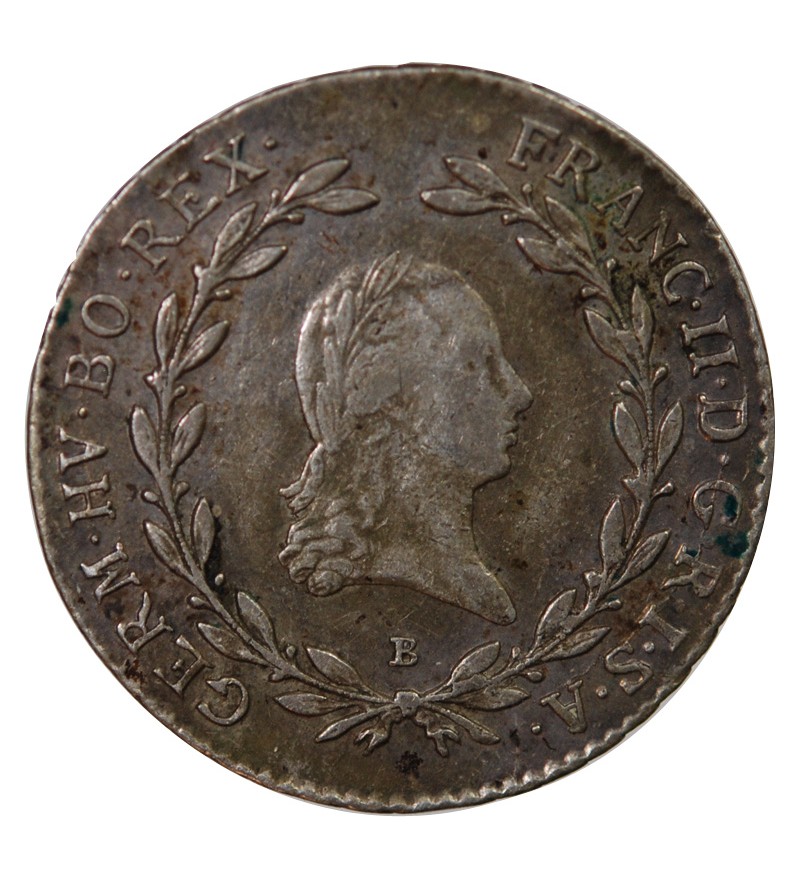 AUTRICHE, FRANÇOIS II - 20 KREUZER ARGENT 1796 B KREMNITZ