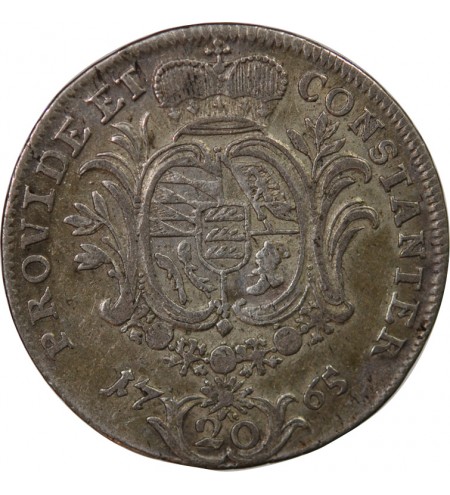 ALLEMAGNE, WURTEMBERG, CHARLES II EUGENE - 20 KREUZER ARGENT 1765