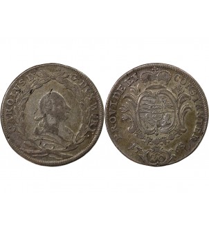 ALLEMAGNE, WURTEMBERG, CHARLES II EUGENE - 20 KREUZER ARGENT 1765 2