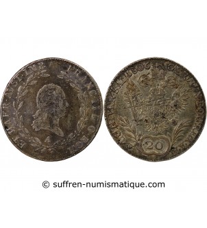 AUTRICHE, FRANÇOIS II - 20 KREUZER ARGENT 1806 A VIENNE