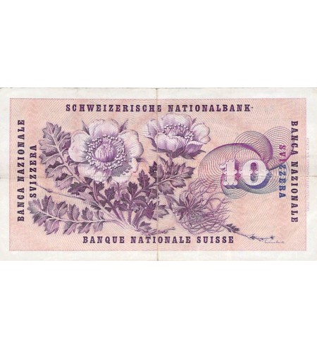 SUISSE, GOTTFRIED KELLER - 10 FRANCS 21/01/1965 - TB+