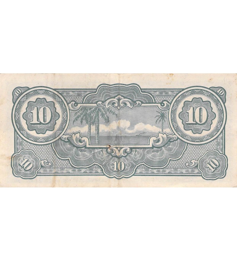 MALAISIE  OCCIDENTALE, OCCUPATION JAPONAISE - 10 DOLLARS 1942 / 1944 - TTB