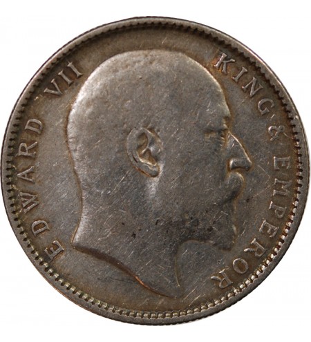 INDE, EDOUARD VII - RUPEE ARGENT 1905